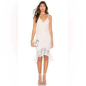 NWT Superdown Tina Ruffle Midi Dress